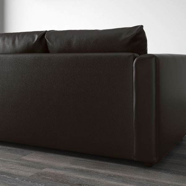 3-местный угловой диван, с открытым торцом, Фарста черный IKEA ВИМЛЕ 592.115.38 - фото 4