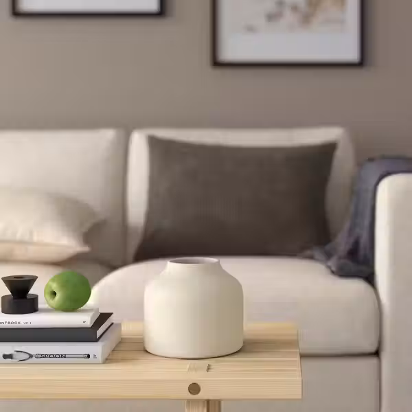 BLODBJÖRK БЛОДБЬЁРК Ваза - бежевый 16 см - фото 4