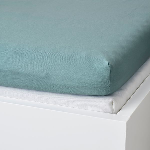 Натяжная простыня для кушетки, голубой 80x200 см IKEA VÅRVIAL ВОРВИАЛ 105.013.46 - фото 2