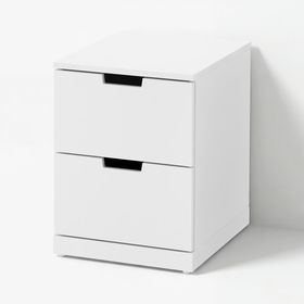 NORDLI Комод с 2 ящиками - белый 40x54 см