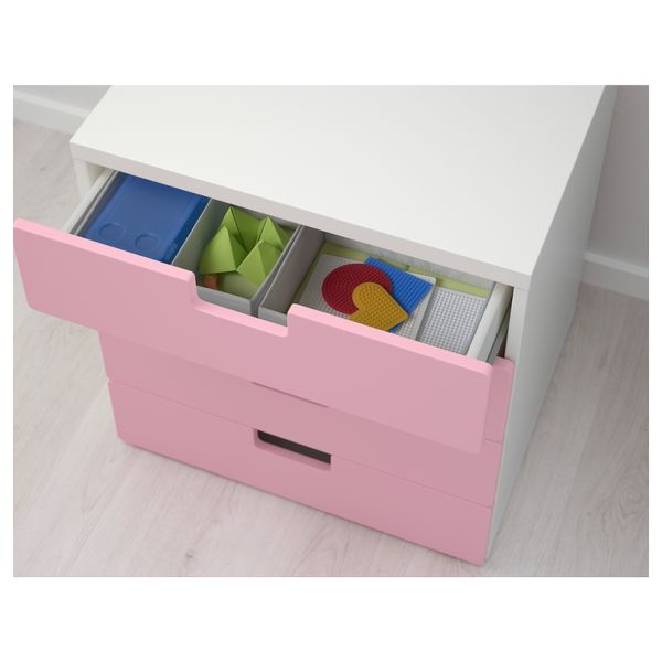 Комбинация для хранения с ящиками СТУВА, белый, розовый (60x50x64 см) - фото 3