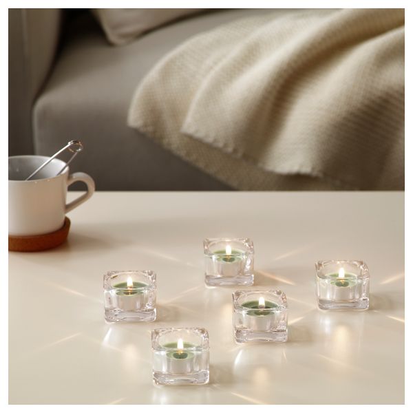 Свеча греющая ароматическая СИНЛИГ, темно-зеленый, Зимние яблоки - фото 2