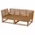 NÄMMARÖ 2-местный модульный диван - для сада с подлокотниками/светло-коричневая морилка 183 см