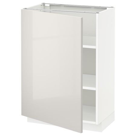 Напольный шкаф с полками, белый/Рингульт светло-серый 60x37 см IKEA METOD МЕТОД 294.469.01
