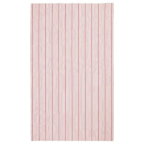 Скатерть, в полоску красный, белый 145x240 см IKEA VINTER 2020 ВИНТЕР 2020 704.726.66 - фото 1