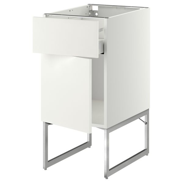 Напольный шкаф с ящиком, дверью МЕТОД / МАКСИМЕРА, белый, Хэггеби белый - схема-чертеж с размерами