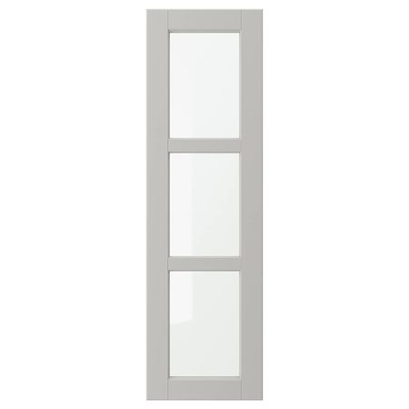 Стеклянная дверь, светло-серый 30x100 см IKEA LERHYTTAN ЛЕРХЮТТАН 104.615.76
