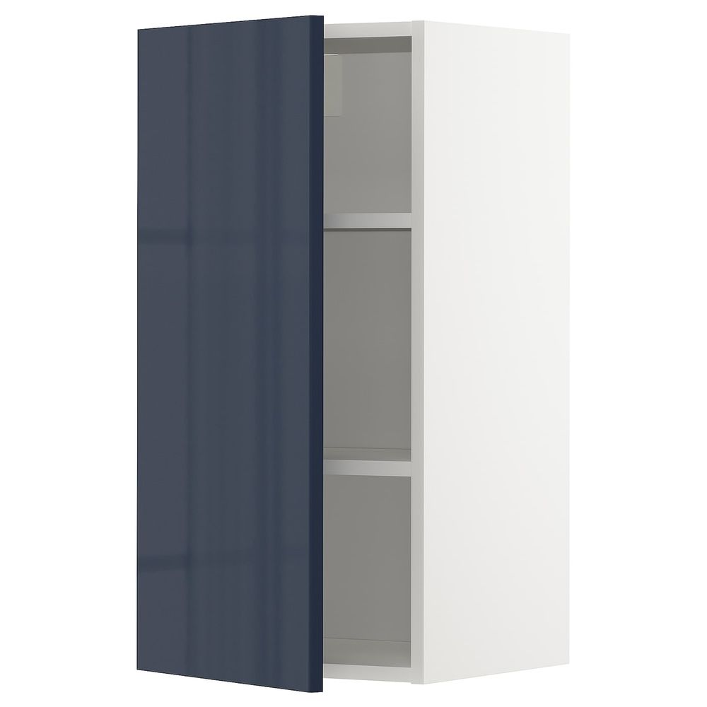 Шкаф навесной с полкой, белый/Ерста черно-синий 40x80 см IKEA METOD МЕТОД 692.755.63 - схема-чертеж с размерами