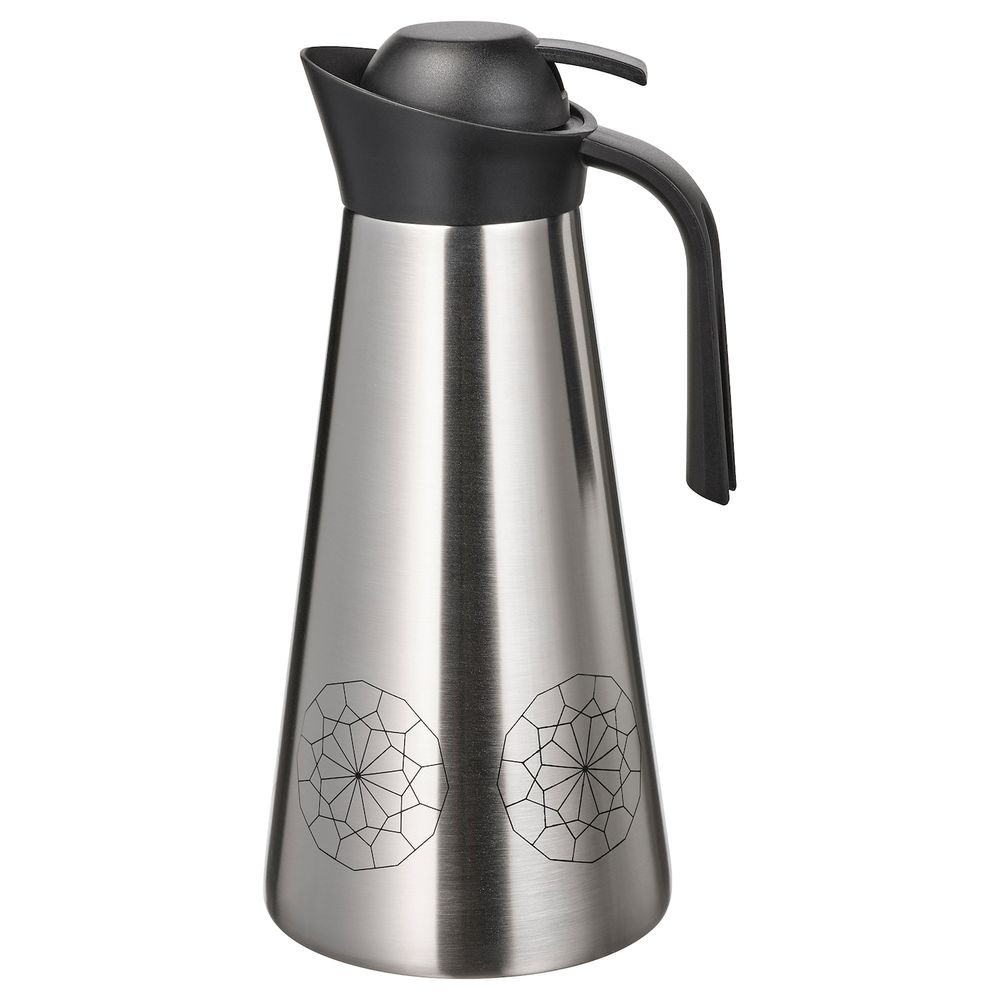 Термос, серебристый 1.5 л IKEA HEMBJUDEN ХЕМБЬЮДЕН 305.120.80 - фото 1