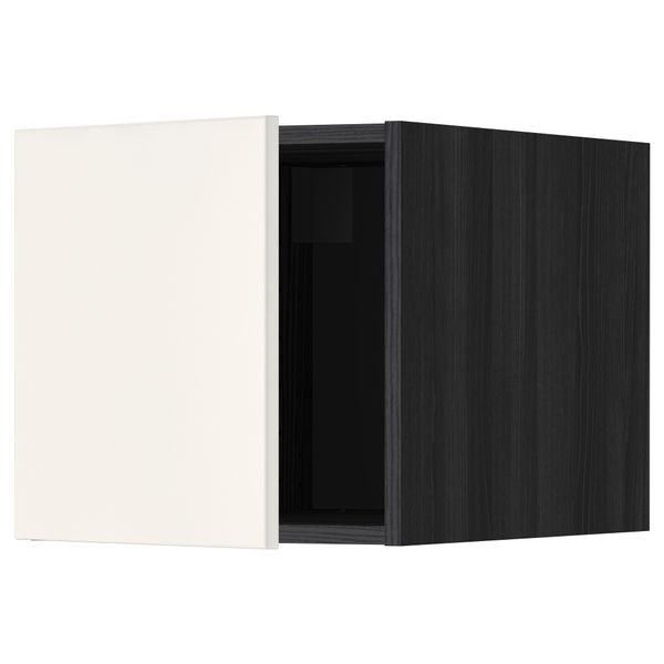 Верхний шкаф МЕТОД, черный, Веддинге белый (40x40 см) - схема-чертеж с размерами
