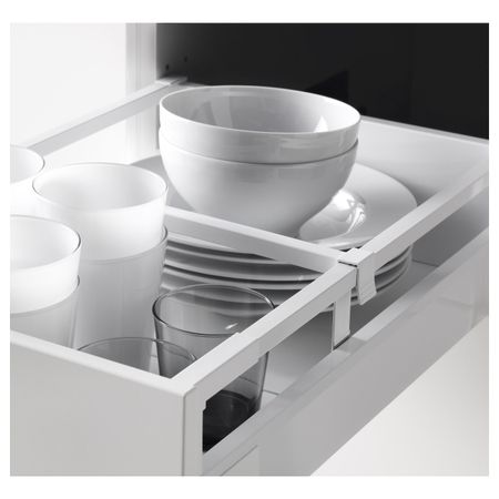 Высокий шкаф с ящиками, белый/Будбин белый с оттенком 40x60x200 см IKEA METOD МЕТОД / MAXIMERA МАКСИМЕРА 593.532.93