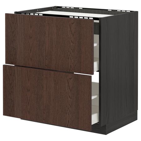 Шкаф для варочной панели, 2 фасада, 2 ящика, 80x60 cm IKEA METOD МЕТОД, MAXIMERA МАКСИМЕРА 694.055.26