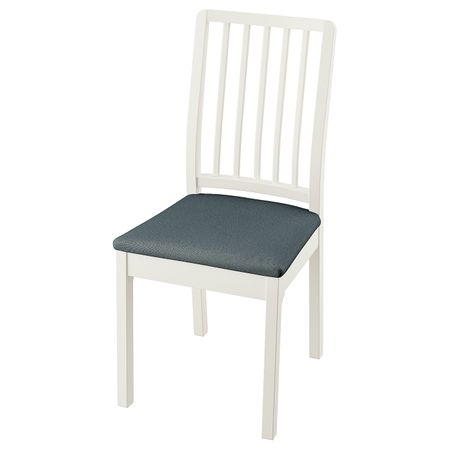 Стул, белый/Идекулла синий IKEA EKEDALEN ЭКЕДАЛЕН 093.182.21