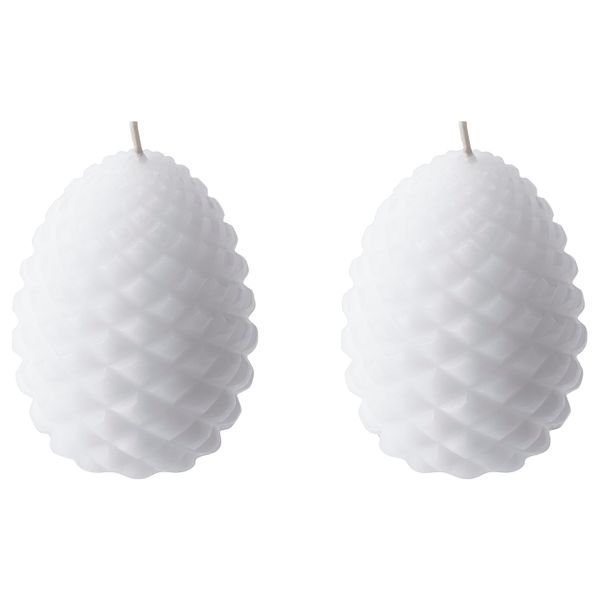 Неароматическая свеча формовая, шишка/белый 8 см IKEA VÄXLANDE ВЭКСЛАНДЕ 804.643.74 - схема-чертеж с размерами