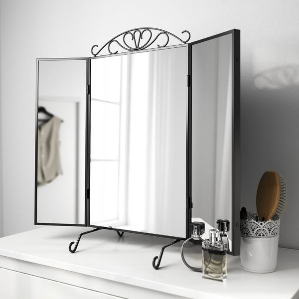 Зеркало настольное, черный 80x74 см IKEA KARMSUND КАРМСУНД 003.692.53 - схема-чертеж с размерами