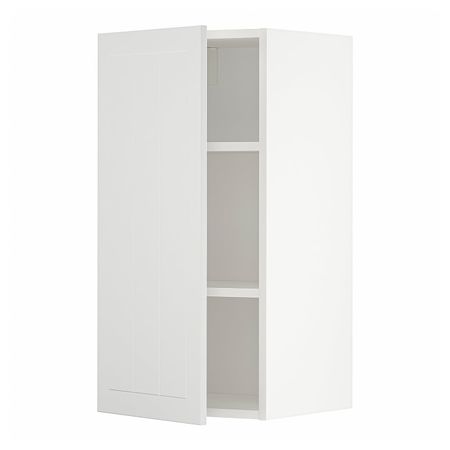 Навесной шкаф с полками, белый/Стенсунд белый 40x80 см IKEA METOD МЕТОД 594.465.70