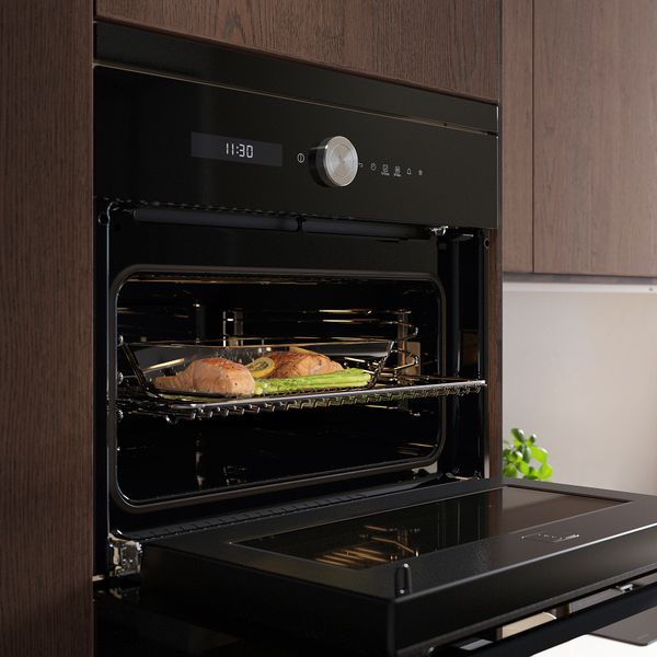 Комбинированный СВЧ с горячим обдувом, ИКЕА 700 черный IKEA FINSMAKARE ФИНСМАКАРЕARE ФИНСМАКАРЕ 504.117.68 - фото 4