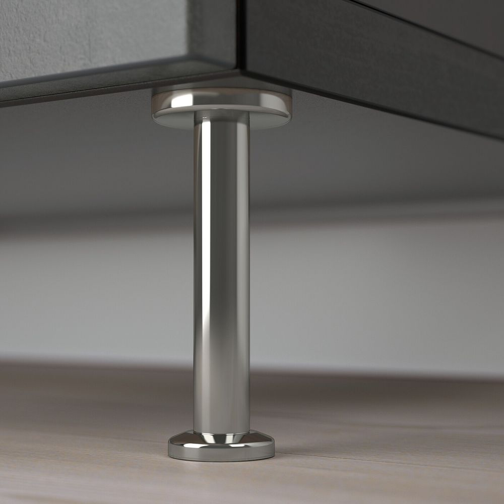 Комбинация для хранения с дверцами/ящ, черно-коричневый Кэлльв/Сталларп/темно-серый под бетон 120x40x74 см IKEA BESTÅ БЕСТО - фото 1