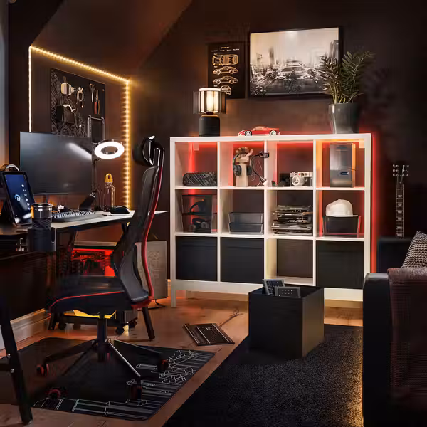 KALLAX Стеллаж с основанием - белый/белый 147x129 см - фото 4