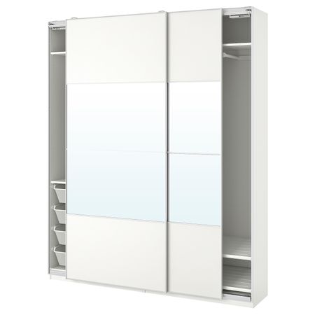 Гардероб, белый, Мехамн Аули, 200x44x236 см IKEA ПАКС 993.057.47