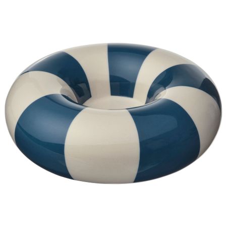 Подсвечник для греющей свечи, темно-синий-белый, 4 см IKEA TRÄDSTAM 505.919.29