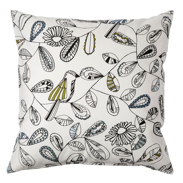 Чехол на подушку СНАББВИНГЕ, белый, разноцветный (50x50 см) - фото 1