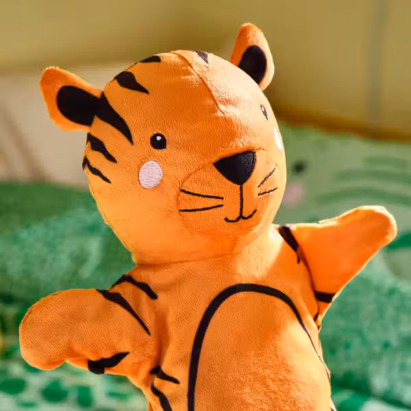 NATTHÄGER Набор перчаточных кукол, 3 предм. - крокодил зебра/тигр разноцветный - фото 5