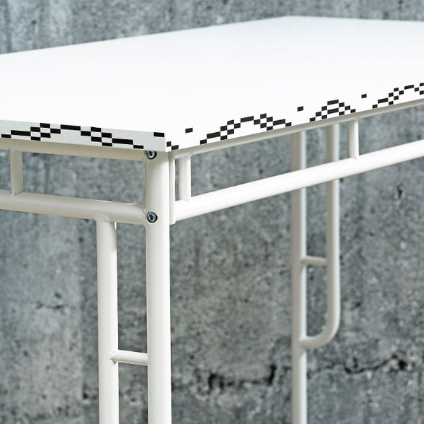 Стол, белый, черный 120x60 см IKEA SAMMANKOPPLA САММАНКОППЛА 204.641.93 - фото 2