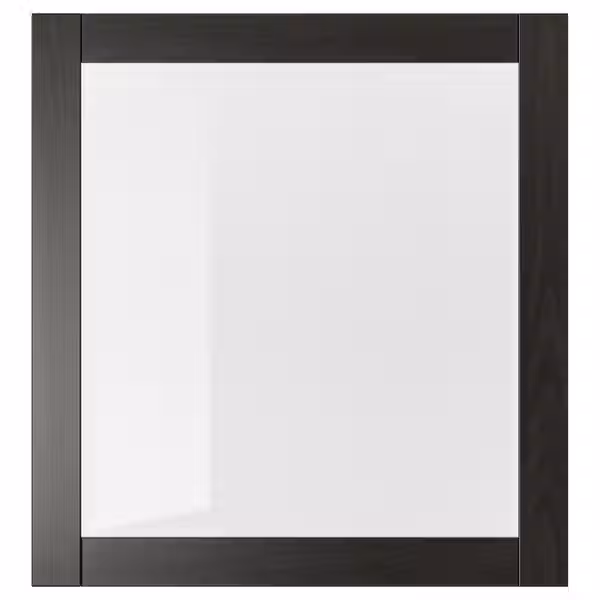 SINDVIK Стеклянная дверь - черно-коричневый/прозрачное стекло 60x64 см - фото 1