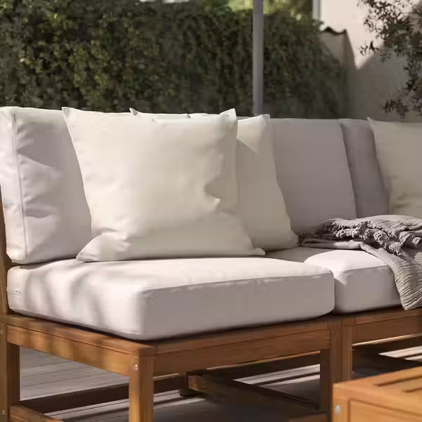 HJÄRTERÖ Чехол на подушку - светлый серо-бежевый для сада/для дома 50x50 см - схема-чертеж с размерами