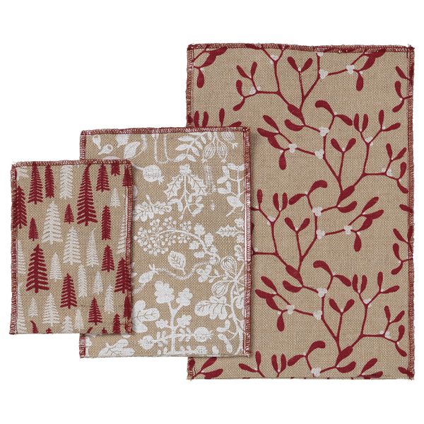 Подарочный пакет, 3 штуки, джут неокрашенный IKEA VINTER 2021 ВИНТЕР 2021 404.997.09 - фото 1