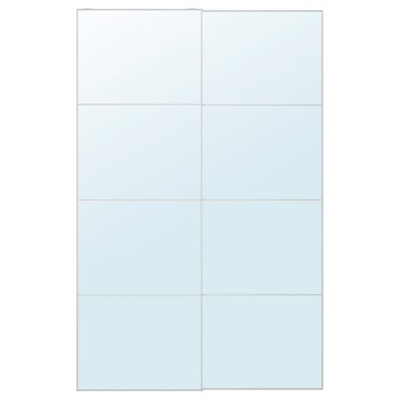 Пара раздвижных дверей, зеркальное стекло 150x236 см IKEA AULI АУЛИ 493.111.66
