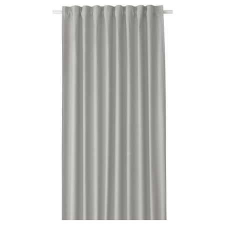 Затемняющая гардина, 1 шт., серый, 140x250 см IKEA BRUKSVARA 105.742.48