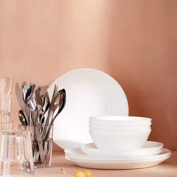 OFTAST Тарелка - белый 25 см - схема-чертеж с размерами