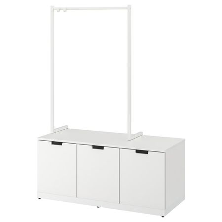 NORDLI Комод с 3 ящиками - белый 120x169 см