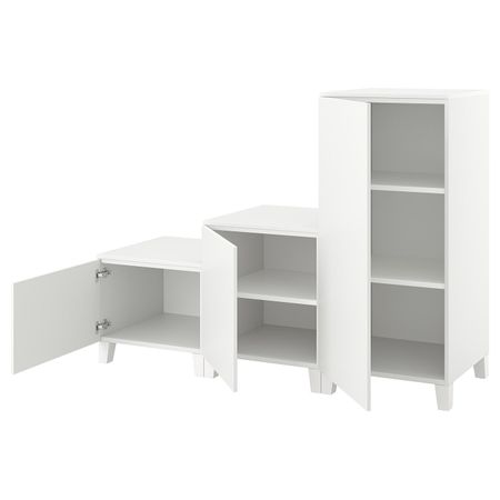 Гардероб с 3 дверцами, белый/Фоннес белый 180x57x133 см IKEA OPPHUS ОПХУС 394.368.50