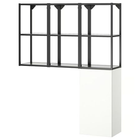 ENHET Комбинация д/хранения - антрацит/белый 120x32x150 см
