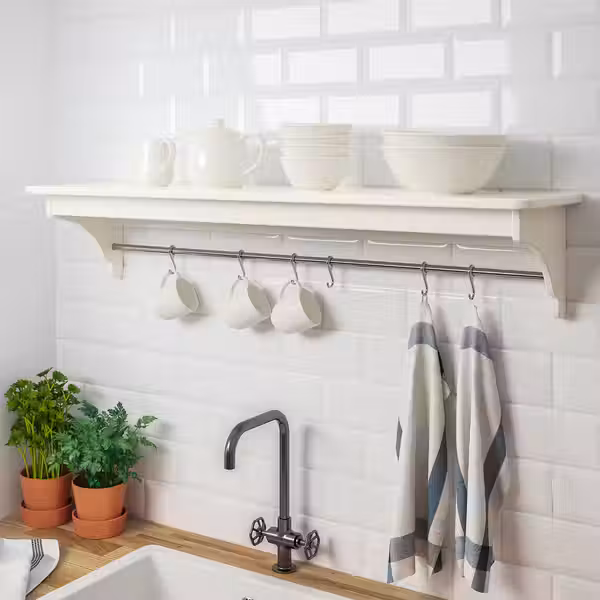 TORNVIKEN Полка навесная - белый с оттенком 120 см - фото 2