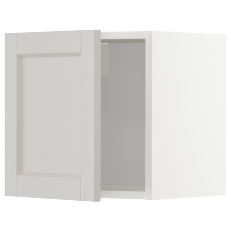 Шкаф навесной, белый/Лерхюттан светло-серый 40x40 см IKEA METOD МЕТОД 992.730.63