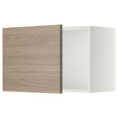 Шкаф навесной МЕТОД, белый, Брокхульт светло-серый