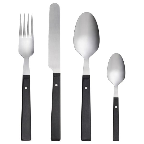 Столовый набор, 24 предмета МОГЕН, черный - фото 1