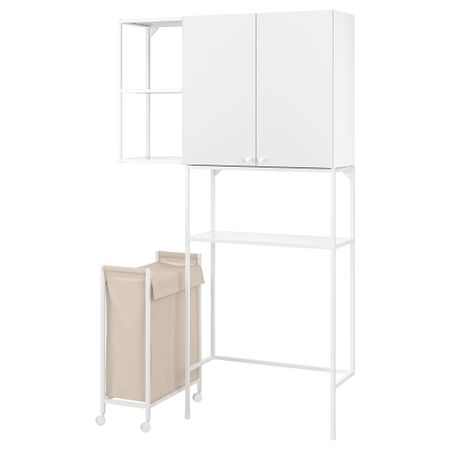 Комбинация для хранения, белый, 120x32x204 см IKEA BEGIVENHET БЕГИВЕНХЕТ 094.772.67