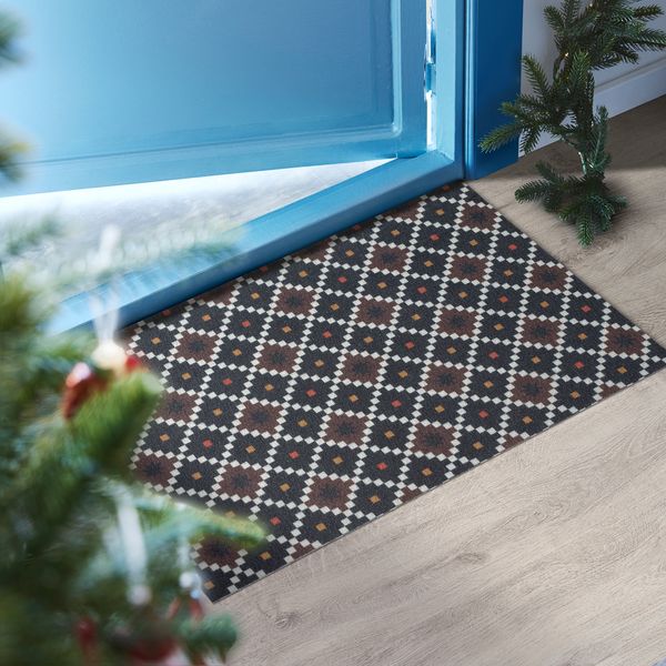 Придверный коврик, разноцветный, 60x90 см IKEA SEKRETESS 405.898.61 - схема-чертеж с размерами