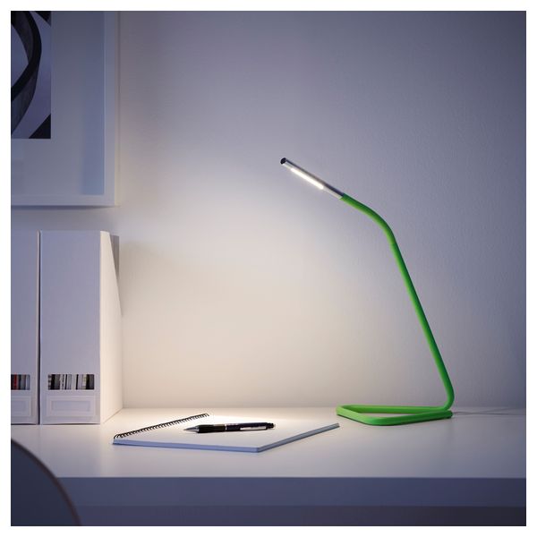 Рабочая лампа, светодиодная ХОРТЕ, зеленый, серебристый - фото 2