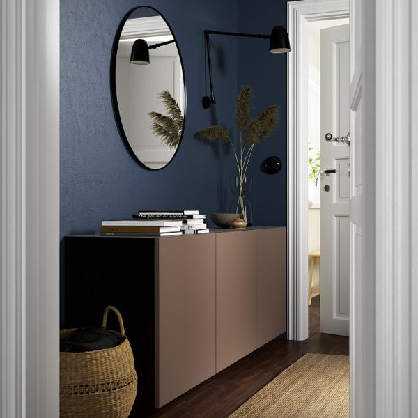 Комбинация настенных шкафов, черно-коричневый/Хёртвикен коричневый 180x42x64 см IKEA BESTÅ БЕСТО 994.355.98 - фото 3