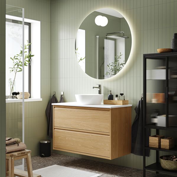 Шкаф с ящиками, раковина, смеситель IKEA KATTEVIK КАТТЕВИК, ÄNGSJÖN 095.215.76 - фото 3