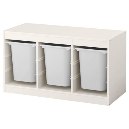Комбинация для/хранения+контейнеры, белый/белый 99x44x56 см IKEA TROFAST ТРУФАСТ 492.221.51