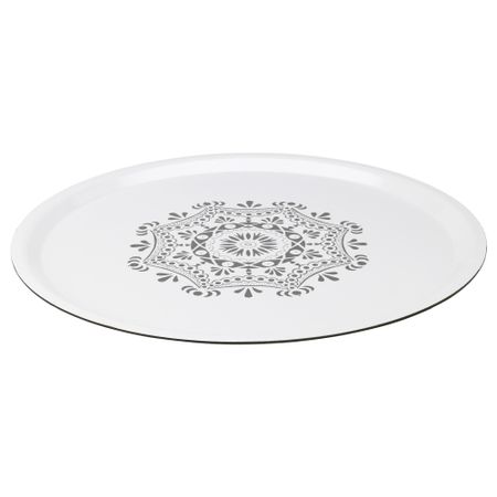 Поднос ВИНТЕР 2015, белый, с рисунком (43 см)