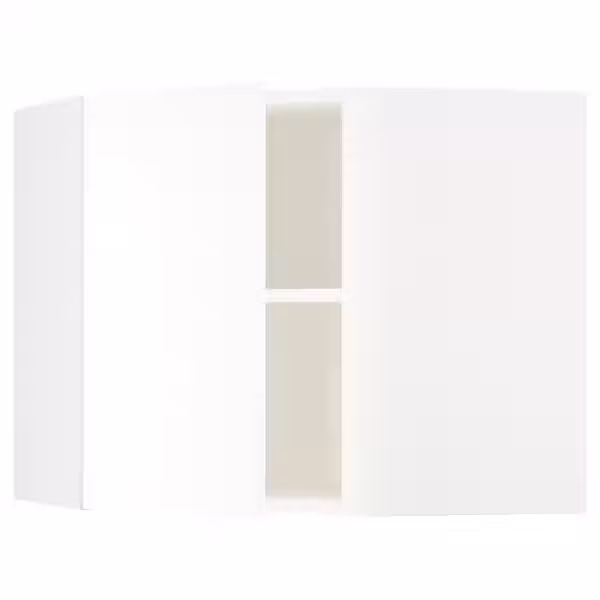 METOD Угловой навесной шкаф с полками - белый/Vallstena белый 68x60 см - фото 1