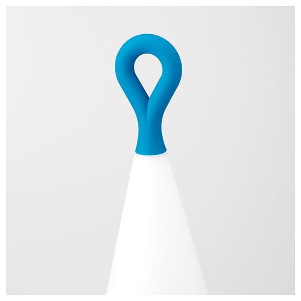 Настольная светодиодная лампа, солнечная батарея СОЛВИДЕН, для сада, треугольник синий/белый (42 см) - схема-чертеж с размерами